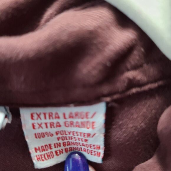 Disney Womens Button Up Blouse Red Size XL 100% Polyester Long Sleeve Pooh - Picture 7 of 12